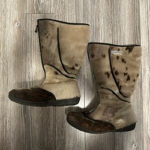 Bilodeau Fur Winter Boots in Natural Brown